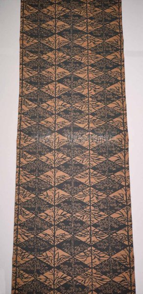 画像2: 【島屋オリジナル】片貝木綿・柿渋両面染め：竹尽くし (2)