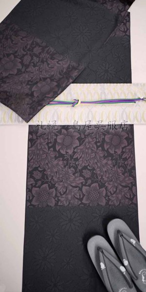 画像20: 59kimono半幅帯：リバーシブル　花のワルツ／四弦の調べ (20)