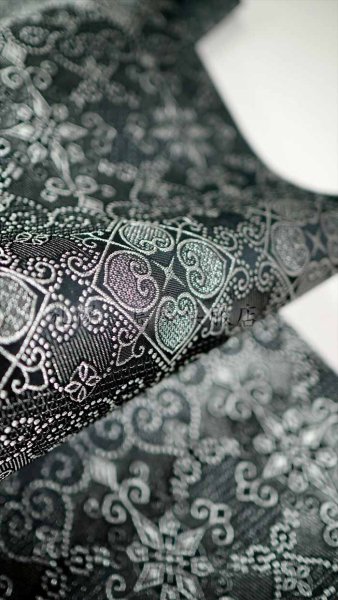 画像7: 兵児帯：ワタマサ　ひとえ八寸（華紋に唐草） (7)