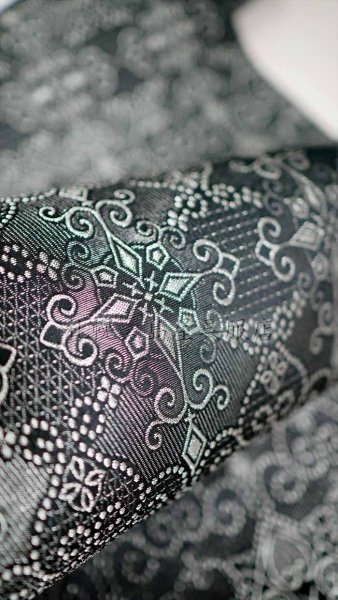 画像6: 兵児帯：ワタマサ　ひとえ八寸（華紋に唐草） (6)