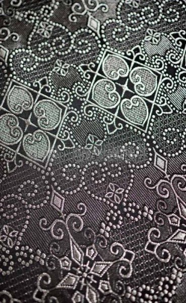 画像3: 兵児帯：ワタマサ　ひとえ八寸（華紋に唐草） (3)