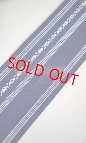 画像4: 角帯：リバーシブル　歌舞伎柄／献上（紺地に白） (4)