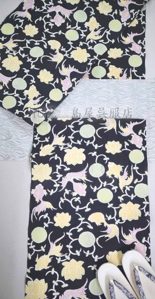 画像7: 紺仁：綿ちぢみ更紗（金魚） (7)