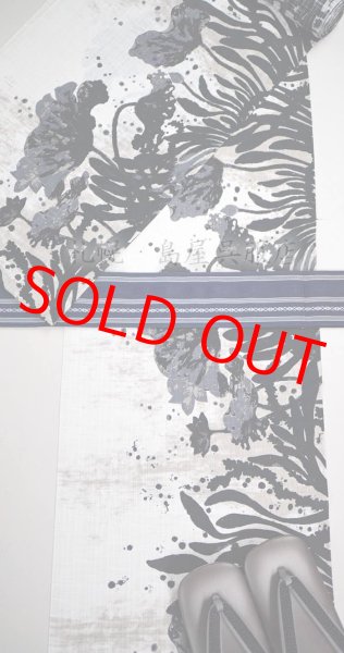 画像10: 角帯：リバーシブル　歌舞伎柄／献上（紺地に白） (10)