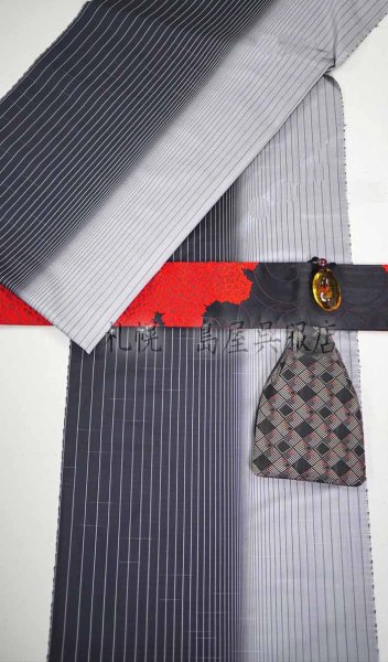 画像9: 角帯：本場筑前博多織　胡王唐草文様　透刻唐花文 (9)