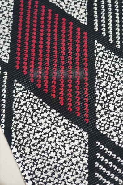 画像3: 【広幅】紫織庵：菱取友禅絞り風（綿絽） (3)