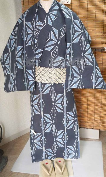 画像5: 【キングサイズ】変わり麻の葉(綿麻紅梅) (5)