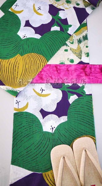 画像6: 角帯：bulan　purnama（ブラン・プルナマ）ピンクリバーシブル (6)