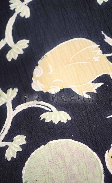 画像4: 紺仁：綿ちぢみ更紗（金魚） (4)