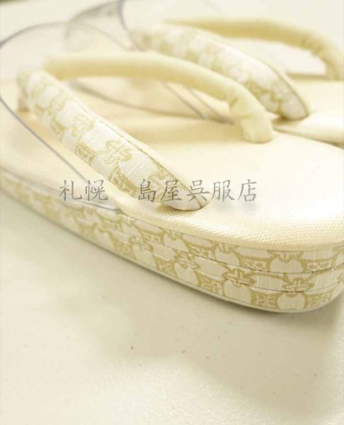 画像5: 【オーダー製作を承ります】女性用時雨履き：和小物さくら　さくら七宝（アイボリー） (5)