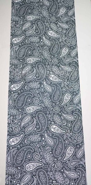 画像2: 紺仁：ペイズリー（綿麻紅梅） (2)