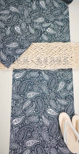 画像9: 紺仁：ペイズリー（綿麻紅梅） (9)