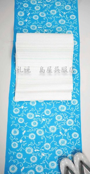 画像5: 紺仁：菊唐草（綿麻紅梅） (5)