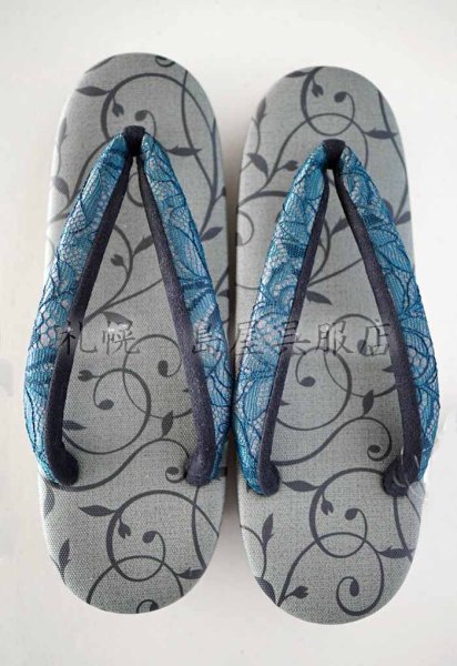 画像2: 女性用草履：カレンブロッソ・Ｍサイズ／唐草レース (2)