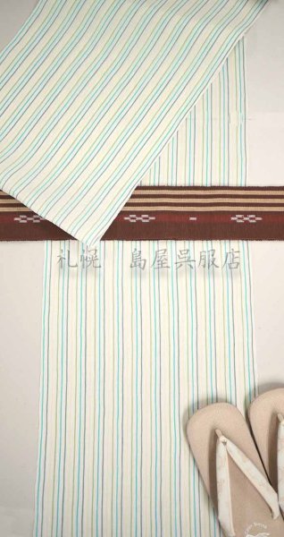 画像6: 小千谷縮:爽やかストライプ (6)