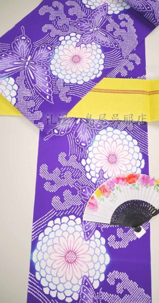 画像7: 扇子：水彩花 (7)