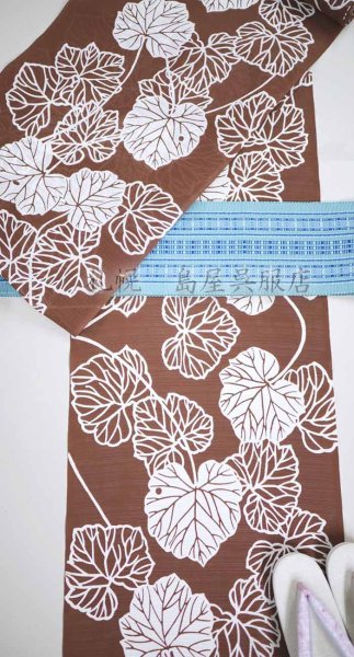 画像8: 半幅帯：花織／首里道屯（ロートン）織・ブルー系 (8)