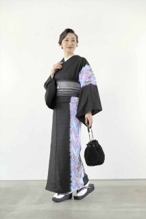 【彦兵衛mini】素材祭り！アンティーク錦紗・正絹振袖〜鳳凰に松・花柄〜 shin20250723 091.jpg