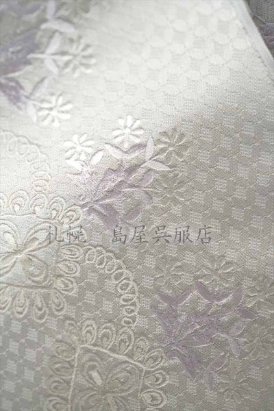 画像4: 九寸名古屋帯:刺しゅう・花とレース (4)