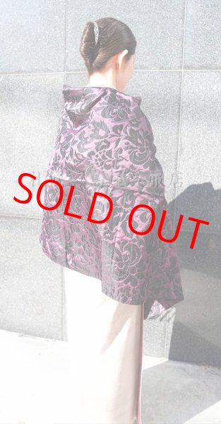 画像11: ショール・黄櫨染（こうろぜん）／赤紫系 (11)