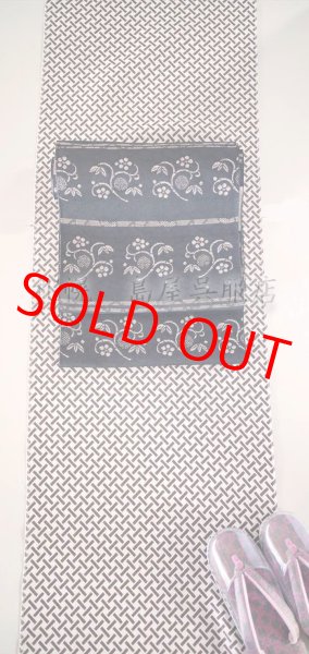 画像4: 八寸名古屋帯：松竹梅（和紙糸使用） (4)