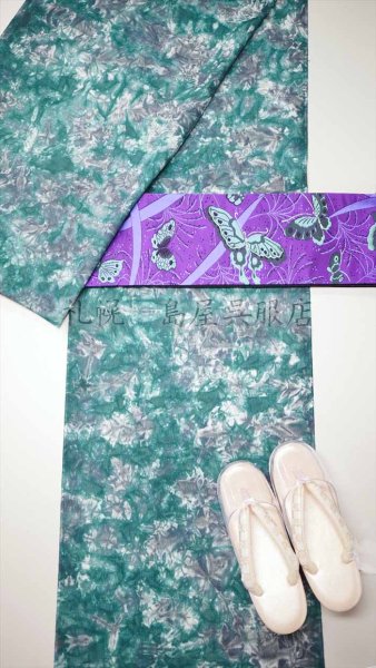 画像7: 半幅帯：西陣おおば・てふてふ（ロングサイズ） (7)