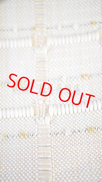 画像3: 半幅帯：【長尺】おしゃれ四寸帯　ＳＰＡＲＫ（スパーク）／クリーム色 (3)