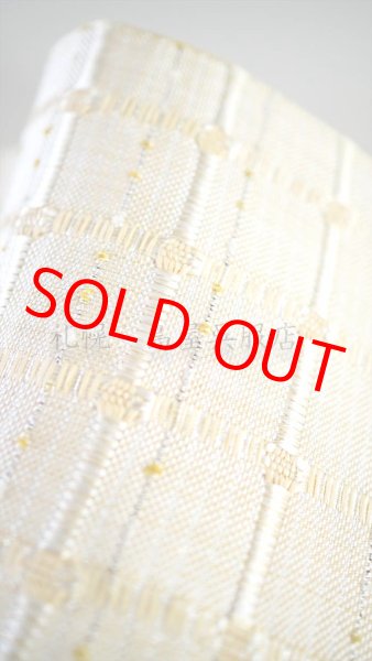 画像5: 半幅帯：【長尺】おしゃれ四寸帯　ＳＰＡＲＫ（スパーク）／クリーム色 (5)