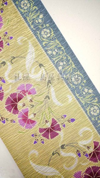 画像3: 半幅帯：リバーシブル　なでしこ／チューリップ (3)