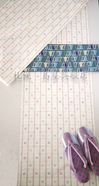 画像10: 半幅帯：リバーシブル　なでしこ／チューリップ (10)