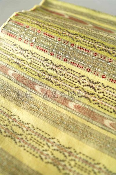 画像3: 九寸名古屋帯:ハイオ花織 (3)