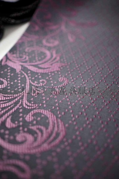 画像8: 半幅帯：リバーシブル博多織　スクエアレース／唐草（黒） (8)