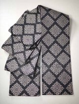 半幅帯 格子柄に花柄模様 金糸 茜色 KO-1312 女性用 帯 - 島屋呉服店 札幌 着物専門店
