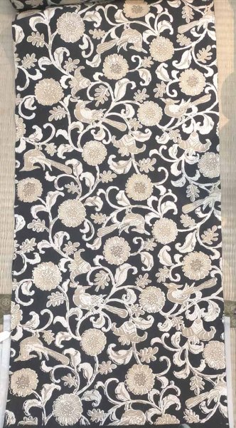 画像2: 紺仁：綿ちぢみ更紗（鳥と更紗） (2)