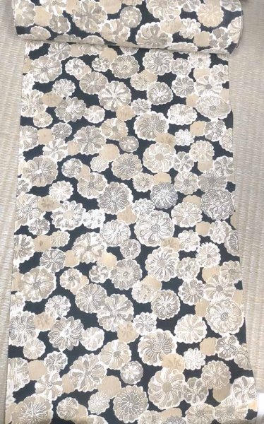 画像2: 紺仁：綿ちぢみ更紗（丸華尽くし） (2)