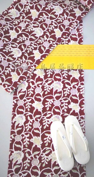 画像9: 半幅帯：花織／首里道屯（ロートン）織・山吹色にオレンジライン (9)