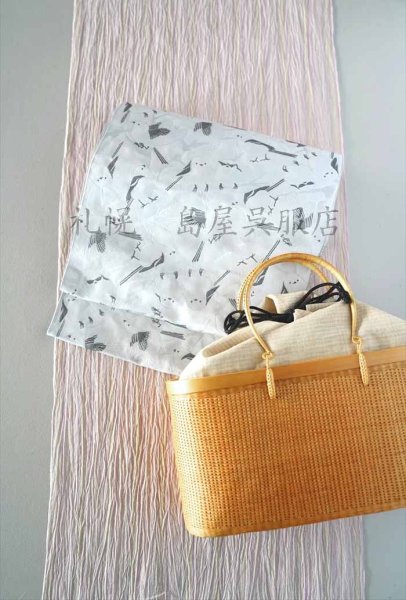 画像6: 小千谷縮:ピンク地ストライプ (6)