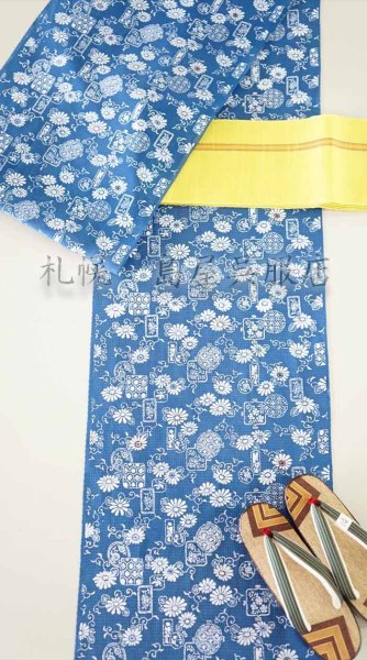 画像9: 女性用下駄：しころ織・升紋 (9)