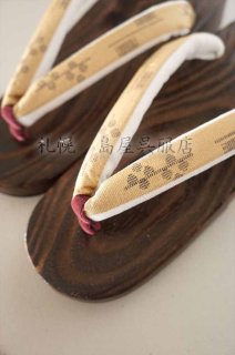 女性用下駄：鎌倉彫・網代柄