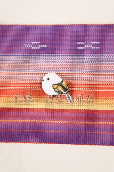 画像4: 半幅帯：花織／八重山みんさー織・夕焼け空 (4)