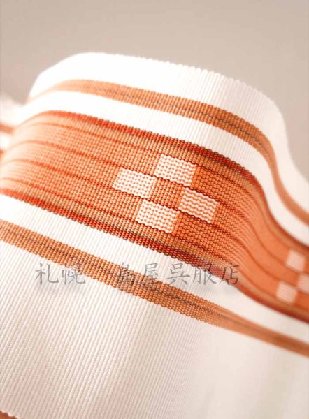 画像3: 半幅帯:花織/八重山みんさー織・白系 (3)