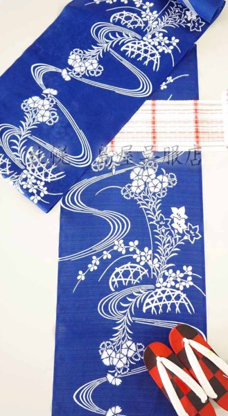 画像6: 半幅帯:花織/首里花織・白地に赤 (6)