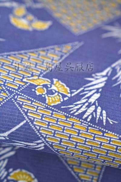 画像2: 加賀染め・古代型夏衣（綿絽・雀） (2)