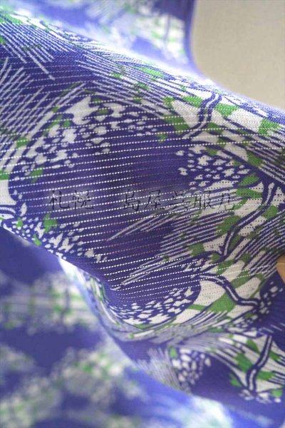 画像4: 加賀染め・古代型夏衣（綿絽・竹） (4)