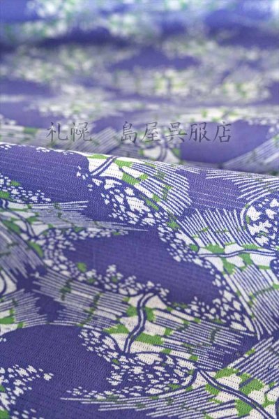 画像2: 加賀染め・古代型夏衣（綿絽・竹） (2)