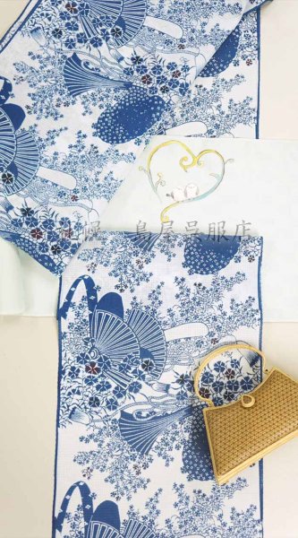 画像12: 九寸名古屋帯：【島屋オリジナル】シマエナガ／風鈴 (12)