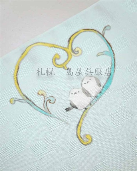 画像7: 九寸名古屋帯：【島屋オリジナル】シマエナガ／風鈴 (7)