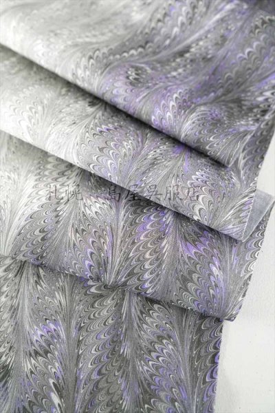 画像5: 小千谷縮:島屋オリジナル・墨流し(紫系) (5)