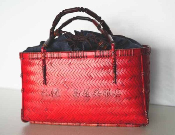 画像1: バッグ：和小物さくら／竹バッグ (1)