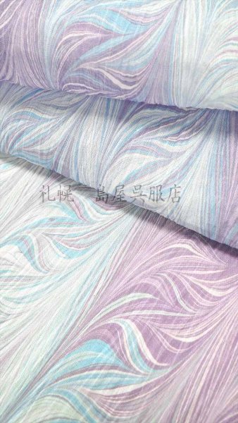 画像2: 小千谷縮：島屋オリジナル・墨流し（ツートン） (2)